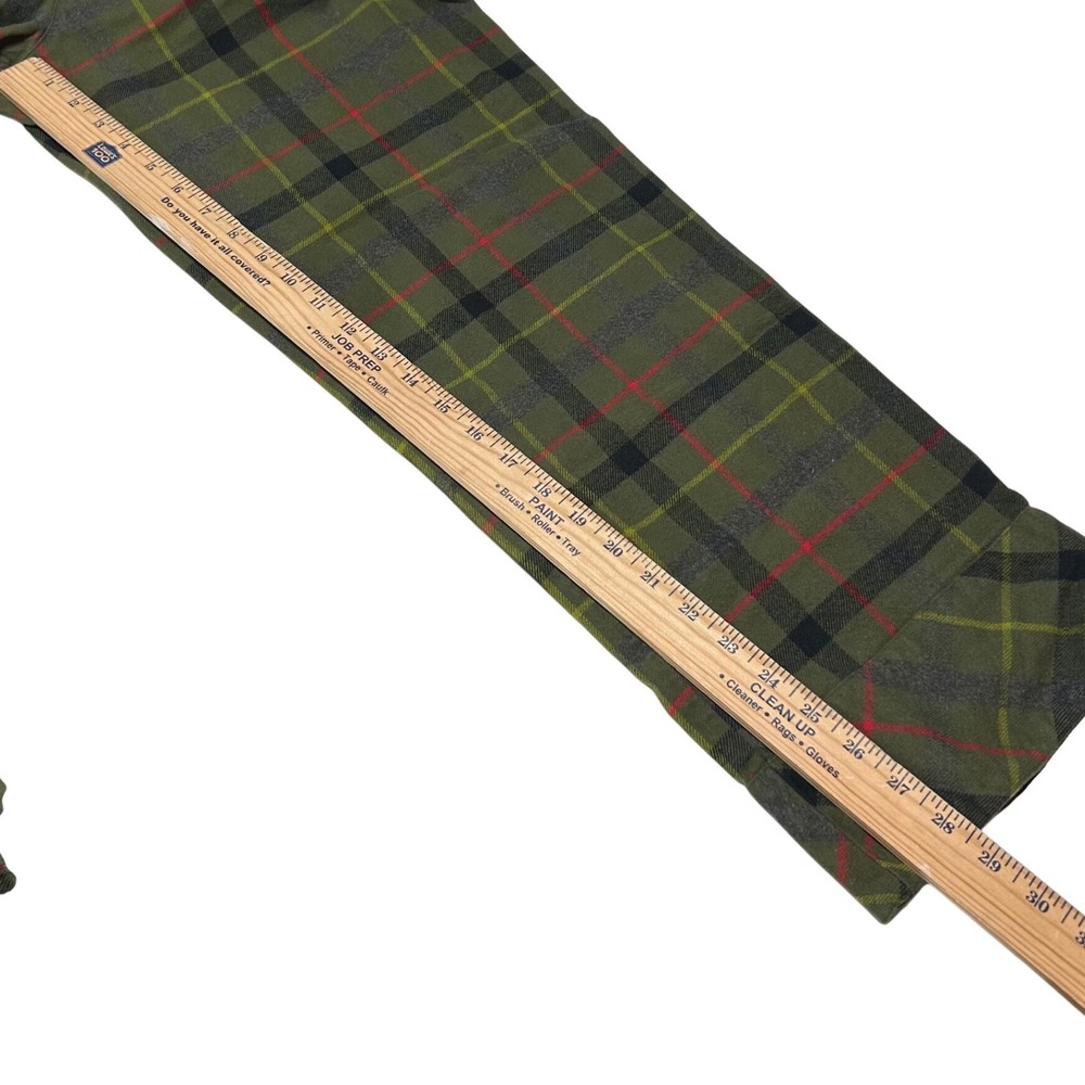 Y2K Polo Jeans Ralph Lauren Mens Plaid Flannel Pajama Pants Green Medium - Picture 2 of 7